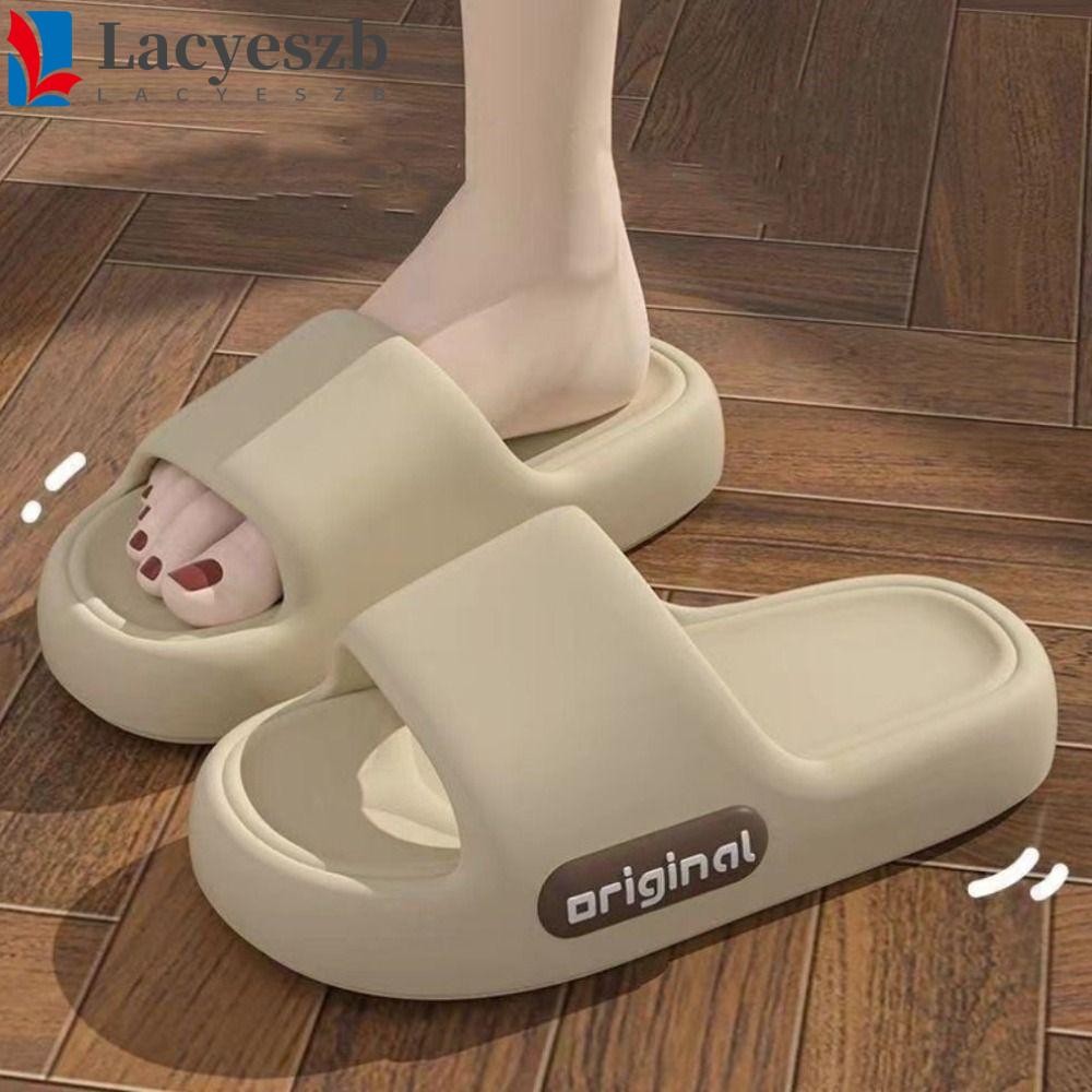 Lacyeszb รองเท้าแตะแพลตฟอร์มหนา, แฟชั่น Soft Sole Non-slip Flip Flops, สบาย Letter รองเท้าชายหาดรองเท้าแตะสไลด์ House Shoes ฤดูร้อน