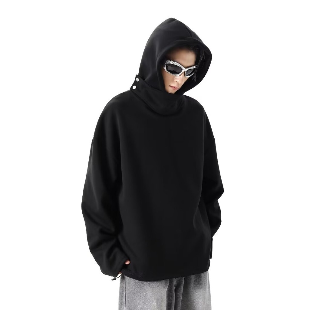 Asrv ฤดูใบไม้ร่วงผู้ชายและผู้หญิงหลวมผ้าฝ้ายคลุมด้วยผ้าเสื้อกันหนาวอเมริกันถนนสูงยืนปกเสื้อคลุมด้วยผ้า - รูปที่ 6