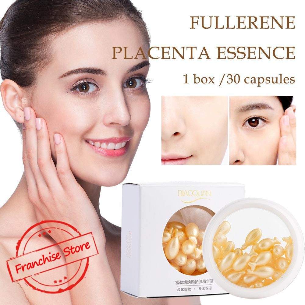 Fullerene Placenta Essence Capsule ต่อต้านริ้วรอย Anti-aging Skincare F9e4