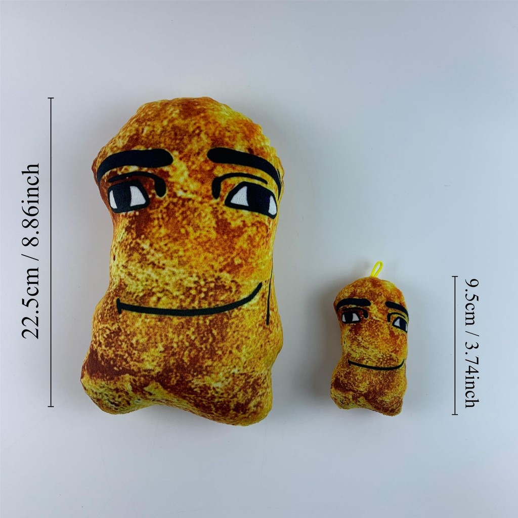 gegagedigedagedagoChicken Leg Chicken Nugget Sound Voice Pendant Keychain Plush Toy