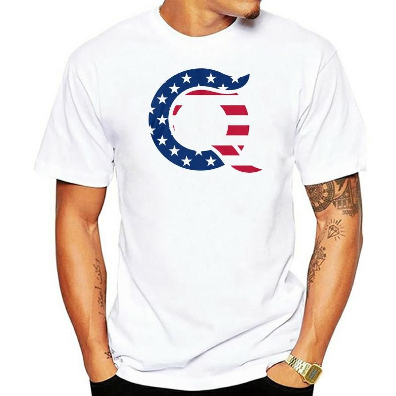 Men T Shirt QANON - Old Glory Q - เสื้อยืดผู้หญิง TheGreatAwakening