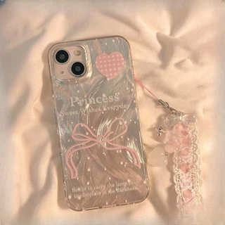 Poppa🔥จากประเทศไทย เคส ไอโฟน ขนนกสีเงิน อ่อนนุ่ม TPU บัลเลต์คอร์ สำหรับ iPhone 11 16 12 14 13 Pro Max 14/15PLUSการ์ตูน