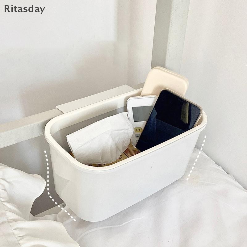 Ritasday ตะกร้าข้างเตียงชั้นวางความจุขนาดใหญ่ Crib Storage กระเป๋าผ้าอ้อมเด็กรั้วตารางกล่องบ้านเด็กตะกร้าข้างเตียงใหม่