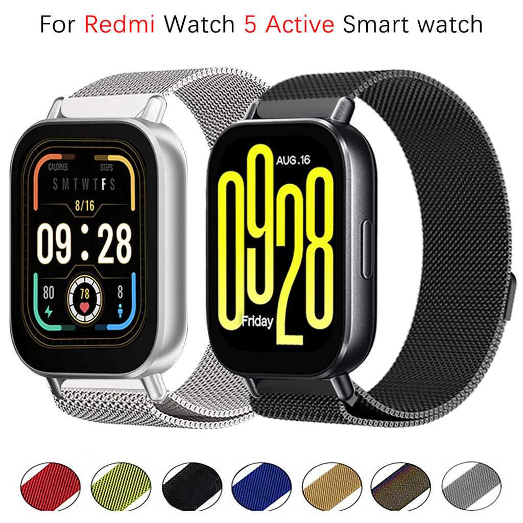 สายนาฬิกาสแตนเลส Milanese สําหรับ Redmi Watch 5 Active / Redmi Watch 5 lite สายนาฬิกาอัจฉริยะ