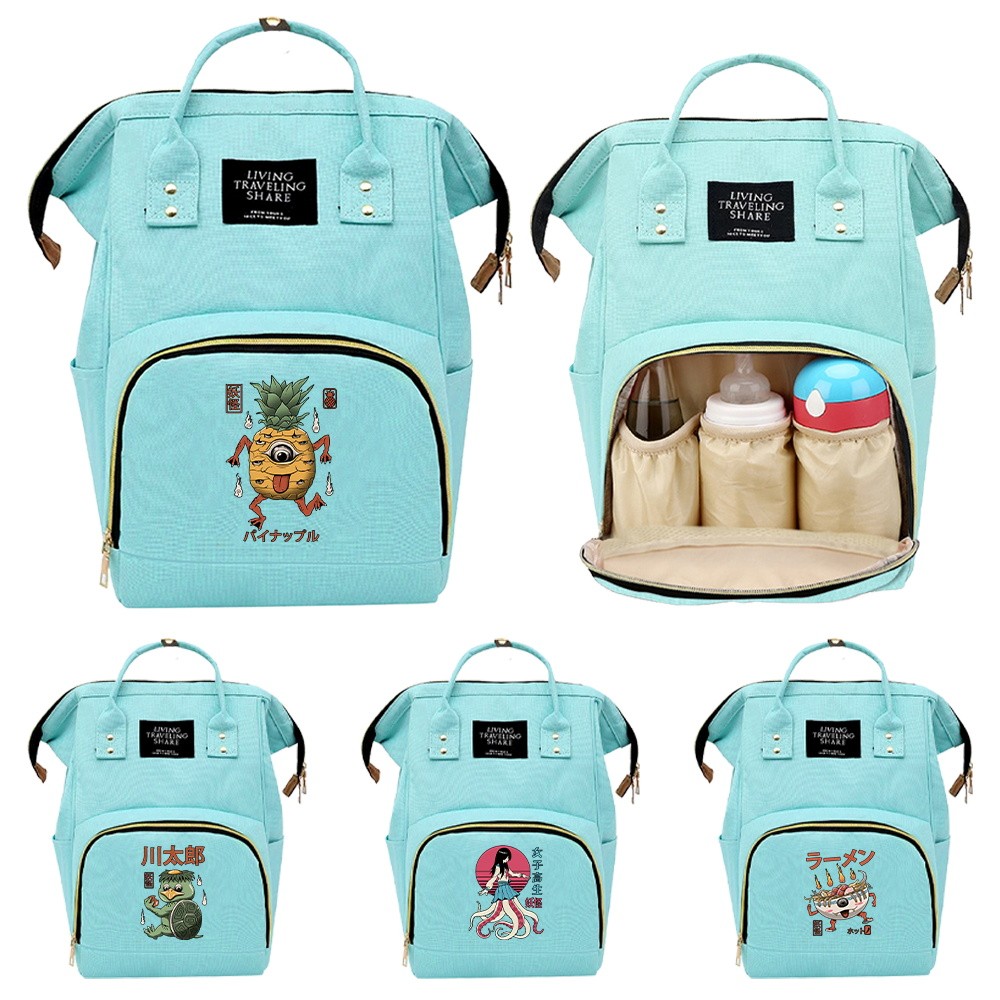 Multi-function Mommy Bag Large Capacity Travel Organizer Bag Diaper Bottle Storage Backpack Waterpro