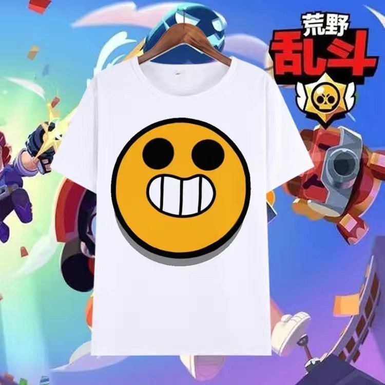 T-ShirtRed Thumb BrawlStars BrawlStars เกม Merchandise Leon ผู้ชายผู้หญิงครึ่งแขนฐานนักเรียนอินเทรนด