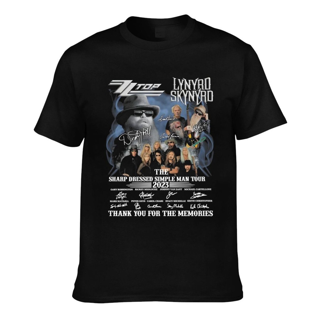 Lynyrd Skynyrd Zz Top Tour (2) เสื้อผ้าแฟชั่น Tshirt สําหรับผู้ชาย