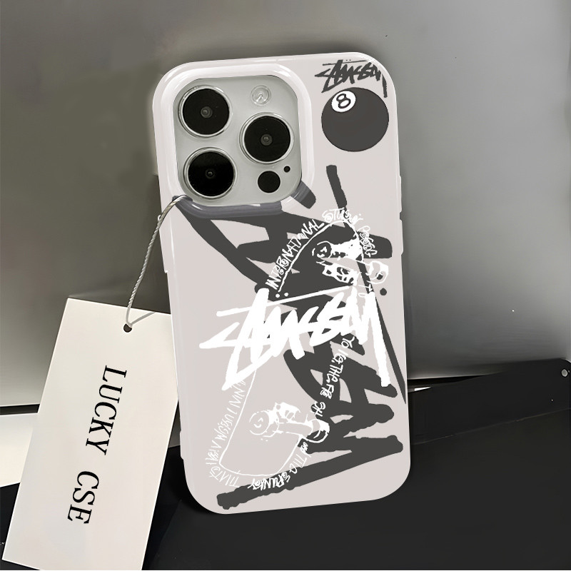 น่ารักกันกระแทกหรูหราสีดําเคสโทรศัพท์เข้ากันได้สําหรับ IPhone 16 15 11 14 13 12 Pro XS Max ปลอก X XR 7+ 8 Plus Soft TPU ฝาครอบซิลิโคน
