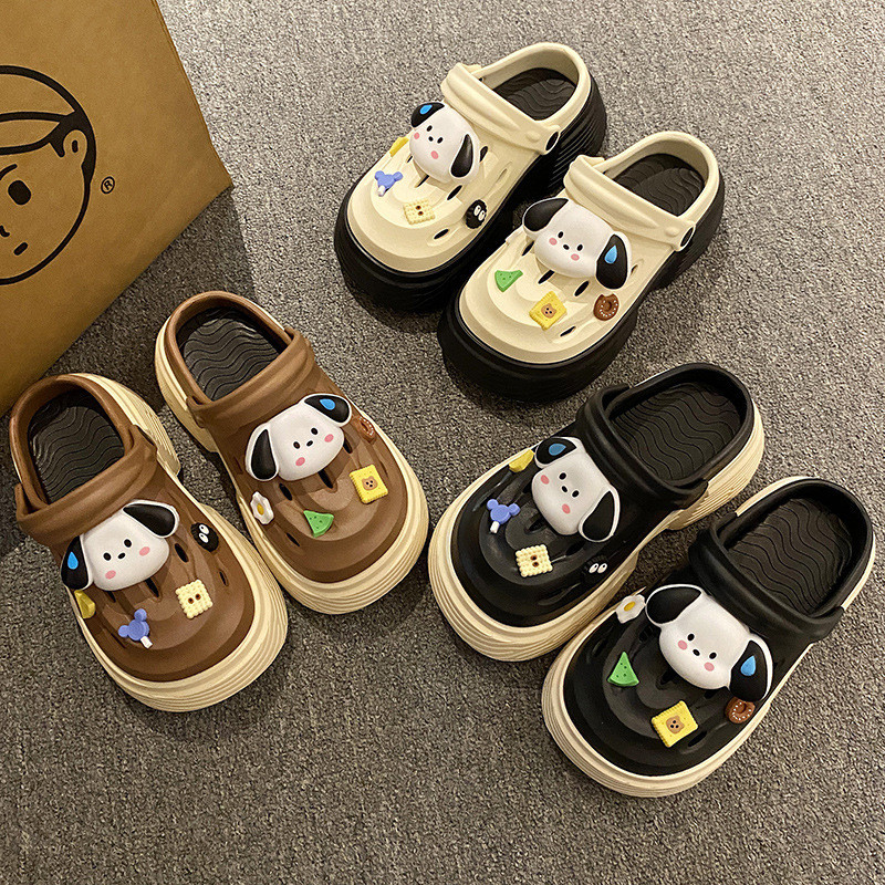 2024 ฤดูร้อนใหม่การ์ตูน Pacha Dog Thick-Soled Clogs - รองเท้ารูนุ่มสําหรับรูปถ่ายชายหาด