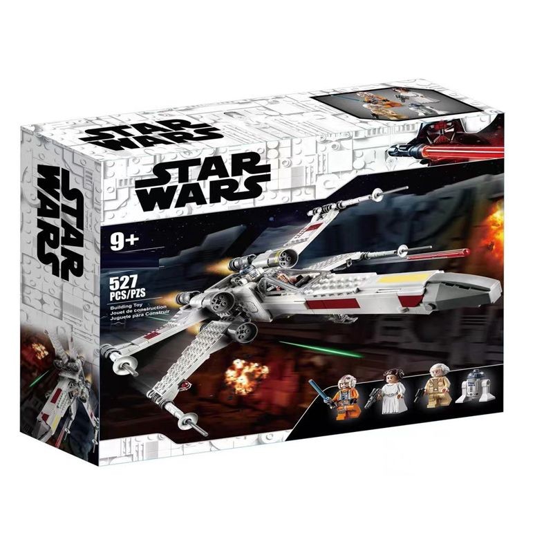 75301 Luke Skywalker X-wing Fighter Star Wars Series เด็กเด็กชายและเด็กหญิงของเล่นแบบโต้ตอบบล็อกตัวต่อเครื่องประดับของขวัญ