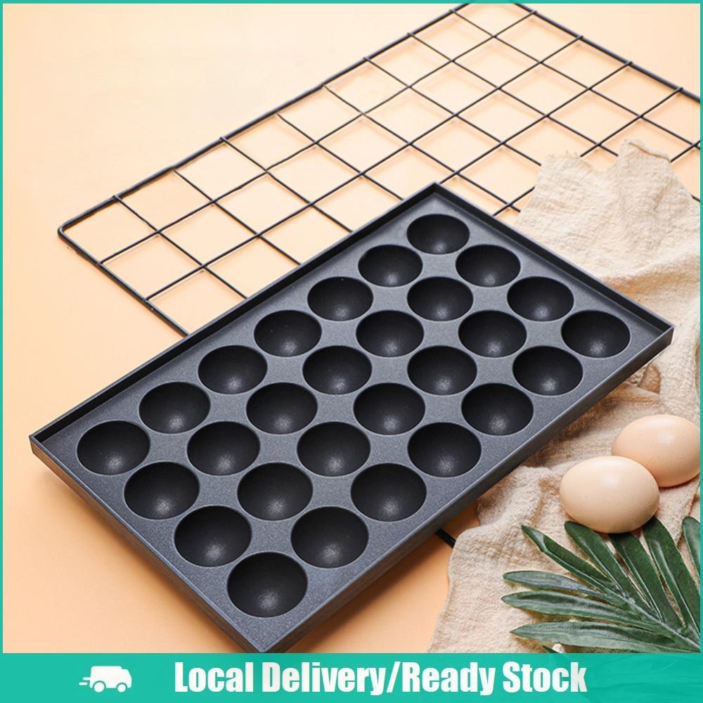 [จัดส่งในพื้นที่] กระทะทาโกะยากิอลูมิเนียม ไม่ติดปลาหมึกลูกชิ้นกระทะย่างครัวทาโกะยากิชงปลาหมึกบอลถาดอบทําอาหารเครื่องมืออบ - รูปที่ 5