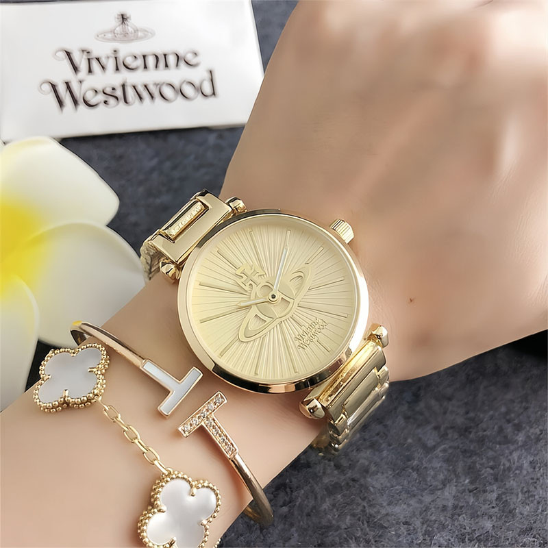 นาฬิกาควอตซ์ผู้หญิงนาฬิกาแฟชั่นสายเหล็ก VVW