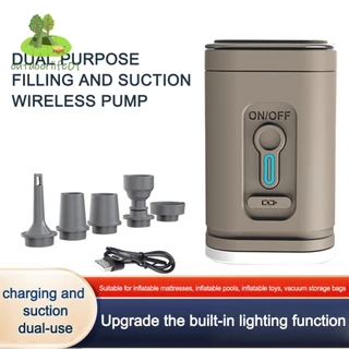 ✤โอเดล✤ไฟแคมป์ปิ้ง เครื่องปั๊มลมไฟฟ้า สูบลมไฟฟ้า 1200mAh 100LM สําหรับเรือ ว่ายน้ํา ตั้งแคมป์