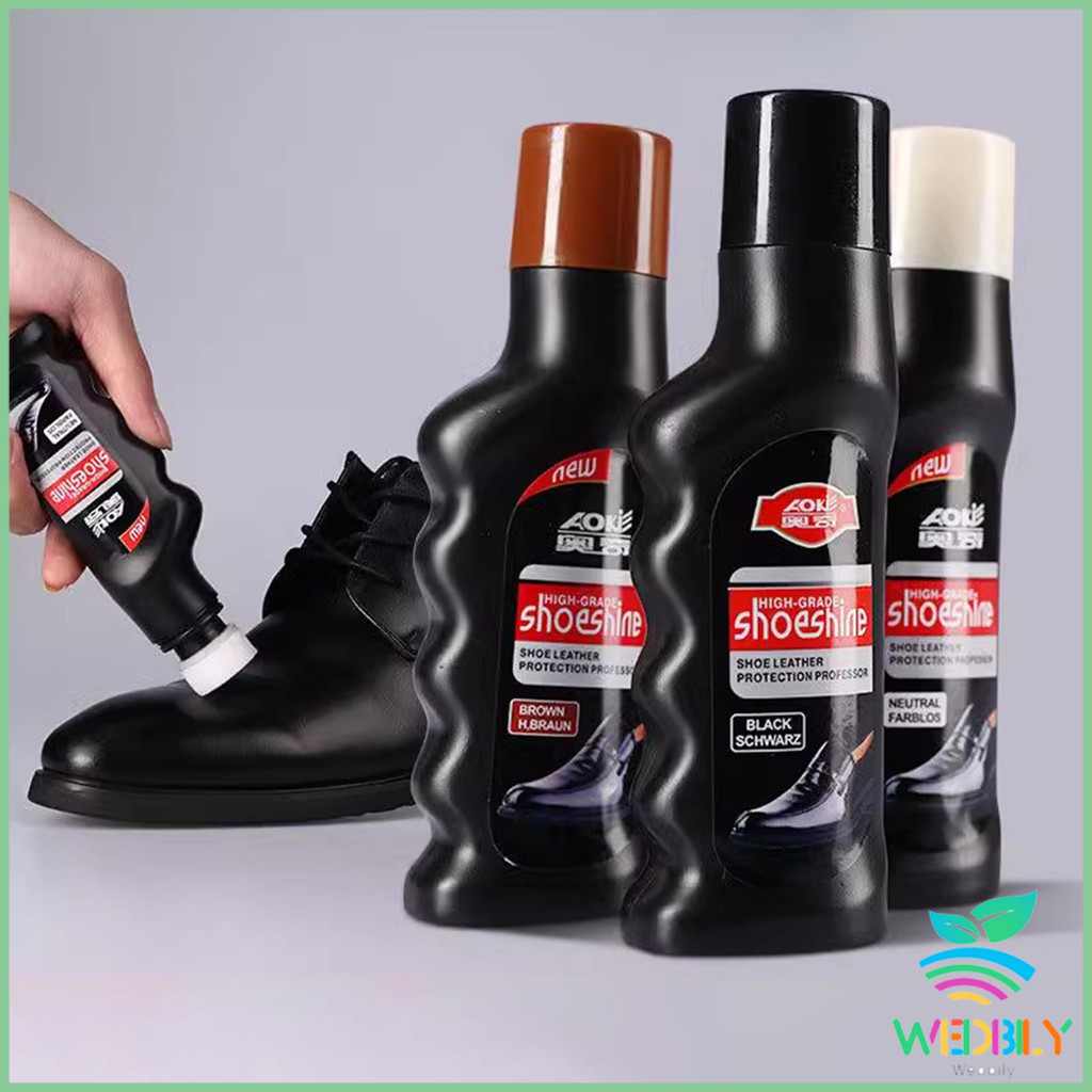 W.B.【มีสินค้าในสต๊อก】 น้ำยาขัดเงารองเท้า คลีนชูส์ 65ml กันน้ำ ทำความสะอาดกระเป๋าหนังโซฟาหนัง shoe polish
