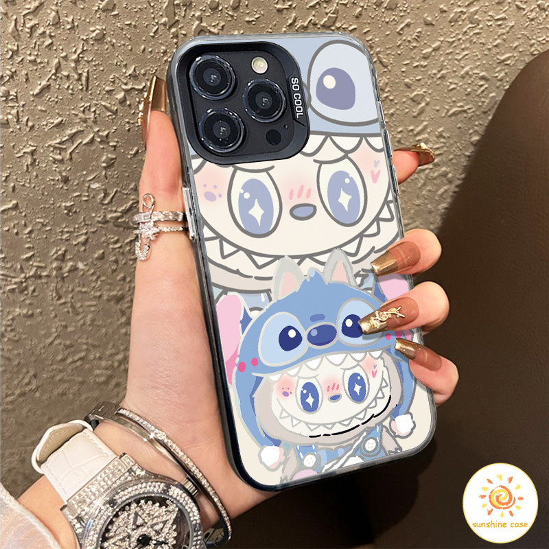 Labubu เคสโทรศัพท์โลหะสุดเท่จากอนิเมะ 04 ไอโฟน11 For iPhone12 13 14 15 16 Pro MAX X XS XR 7 8Plusเคสโทรศัพท์