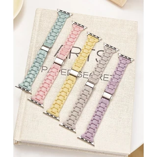 Candy Slim สายรัดพลาสติก + กรณีเหมาะสําหรับนาฬิกา Series 11 10 9 8 7 6 5 4 3 2 1 SE SE2 Ultra/Ultra2 สําหรับ i-Watch ขนาด 49/41/45/40 มม.44 มม.38 มม.42 มม.และกรณี