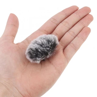 2 ชิ้นสีเทาไมโครโฟนกระจกเหมาะสําหรับ DJI MIC 2, ไมโครโฟน Furry Wind Muff โฟม
