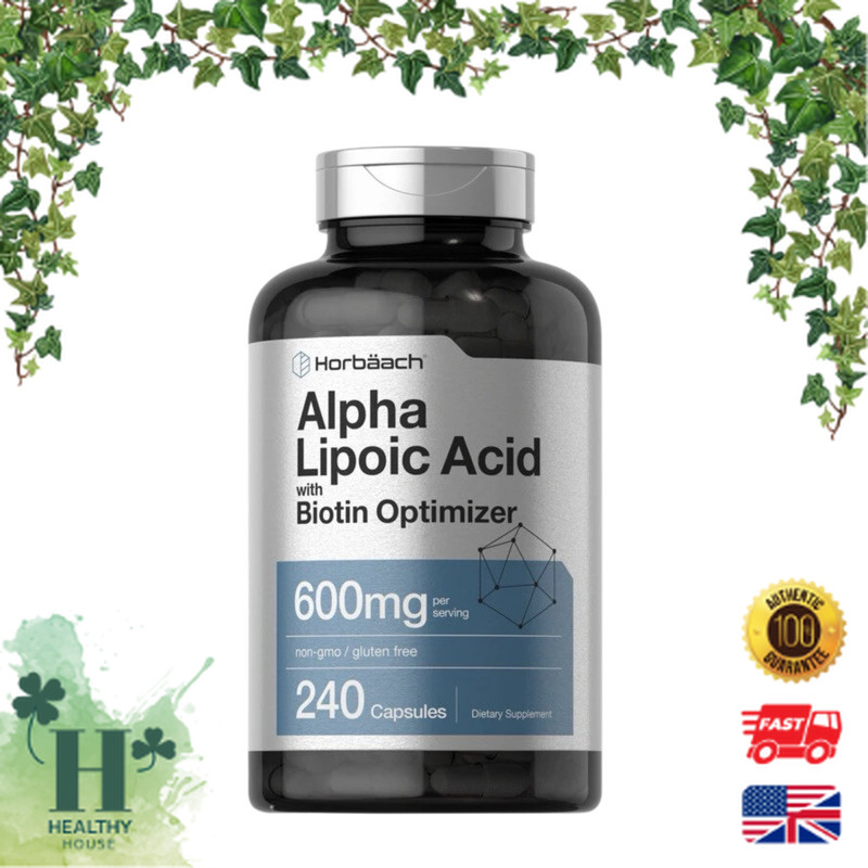 พร้อมส่ง Horbaach Alpha Lipoic Acid ALA 600 mg 240 Capsules แอลฟาไลโพอิกแอซิด