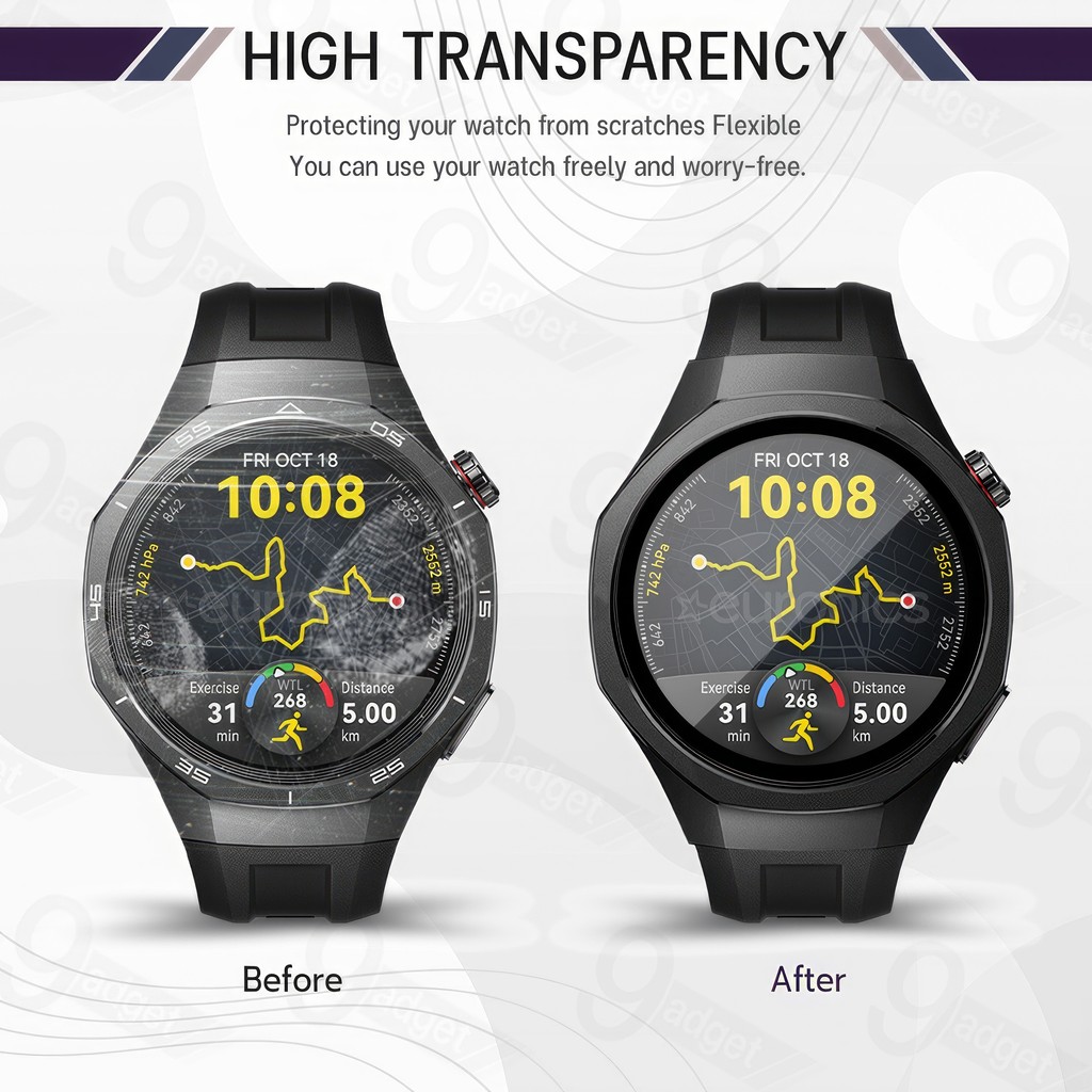 9Gadget - เคส Bumper Huawei Watch GT5 Pro 46 มม. เต็มจอ กระจกกันรอย ฟิล์ม เคส  - Case Bumper Protector GT 5 Pro 46mm - รูปที่ 4