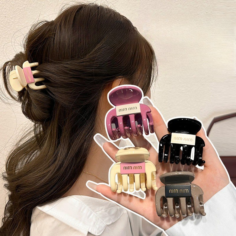 แฟชั่นที่เรียบง่ายกิ๊บผมหางม้าสูงหญิงครึ่งผูกกิ๊บฟักทองฉลามคลิปอุปกรณ์ผม