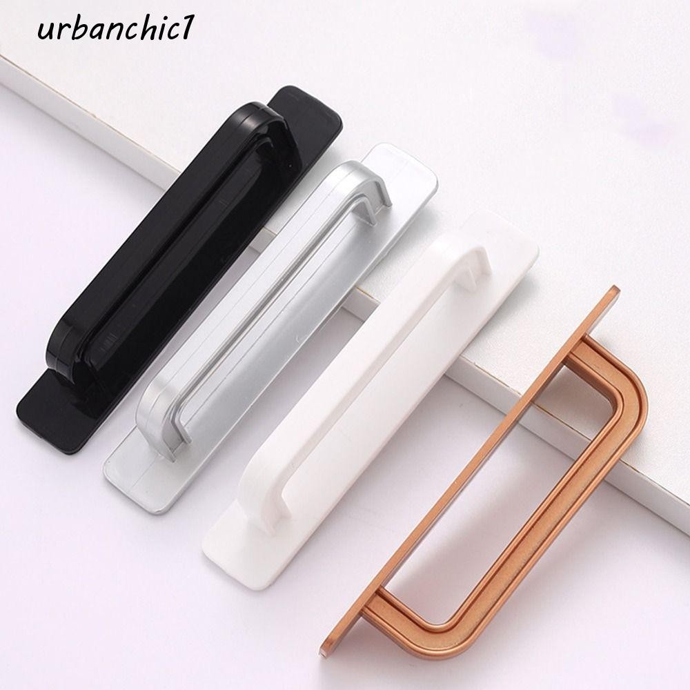 Urbanchic มือจับประตู, กาวในตัวไม่มีการเจาะดึงประตู, ลูกบิดแบบกดดึงที่ทันสมัย, ที่จับตู้ติดตั้งพื้นผิวย้ายประตูบานเลื่อน