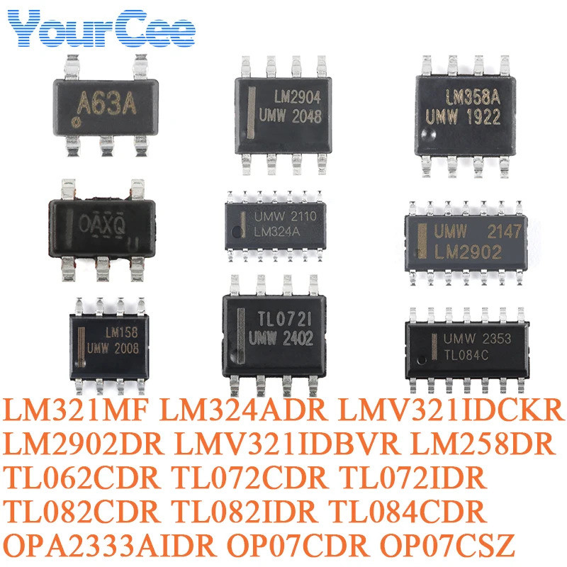 1-5PCS LM321MF LM324ADR LM258DR LM158DR LM2904DR LM358ADR,JRC4558D LM224DR LM124DR LM2902DR LMV321ID