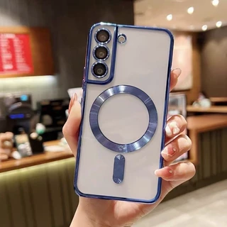 SAMSUNG ซัมซุง ใหม่มินิมอลโปร่งใสรวมทุกอย่างป้องกันการตกเคสโทรศัพท์แม่เหล็กเหมาะสําหรับ ซัมซุง กาแลคซี ก05 05ส 06 07 14 15 16 17 24 25 26 34 35 36 54 55 56