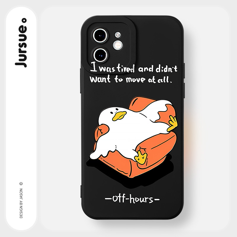 JURSUE เคสไอโฟน เคสนุ่มกันกระแทกการ์ตูนน่ารักตลก เคสโทรศัพท์ for iPhone 17 16 15 14 13 12 11 Pro Max