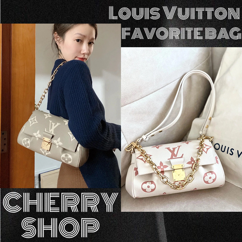 🍒🍒Louis Vuitton ที่ชื่นชอบ LOUIS กระเป๋า VUITTON กระเป๋าใต้วงแขนผู้หญิง / กระเป๋าถือ /🍒🍒