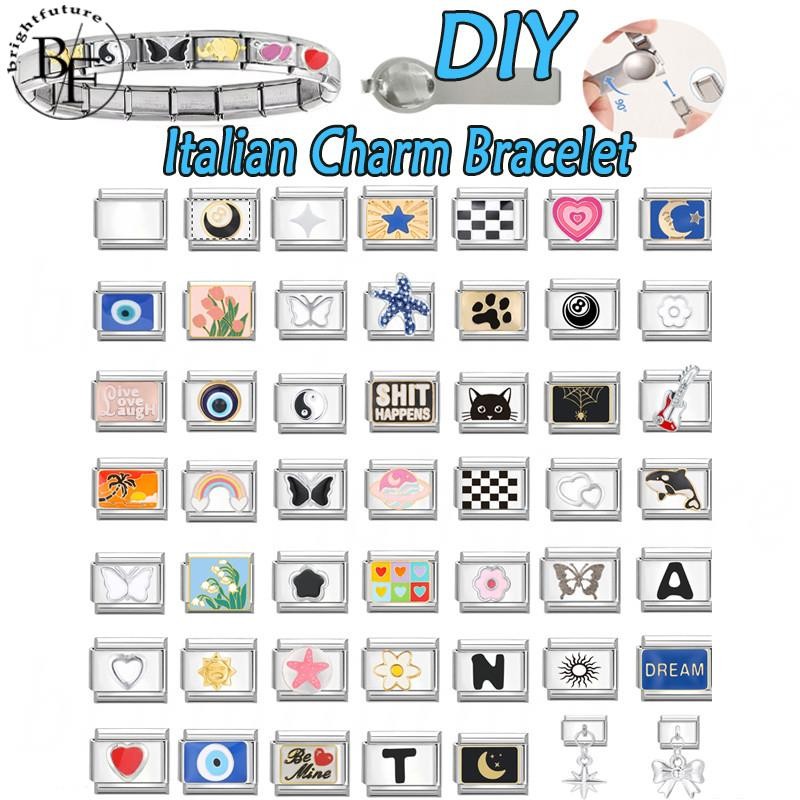 สร้อยข้อมือสแตนเลสคลาสสิกอิตาเลี่ยน ขนาด 9 มม. เหมาะสำหรับทำเอง DIY และเป็นของตกแต่งเรโทร