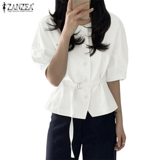ZANZEA ซานเซีย เสื้อแฟชั่นสำหรับผู้หญิง ดีไซน์เกาหลี แขนพัฟ …