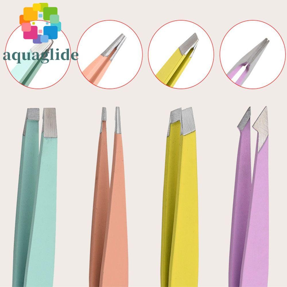 AQUAGLIDE Fine Hairs Puller กําจัดขนที่มีประโยชน์มืออาชีพ ใช้งานง่าย ​ คลิปหนีบคิ้วตาแบบเอียงและปลายคุณภาพสูง