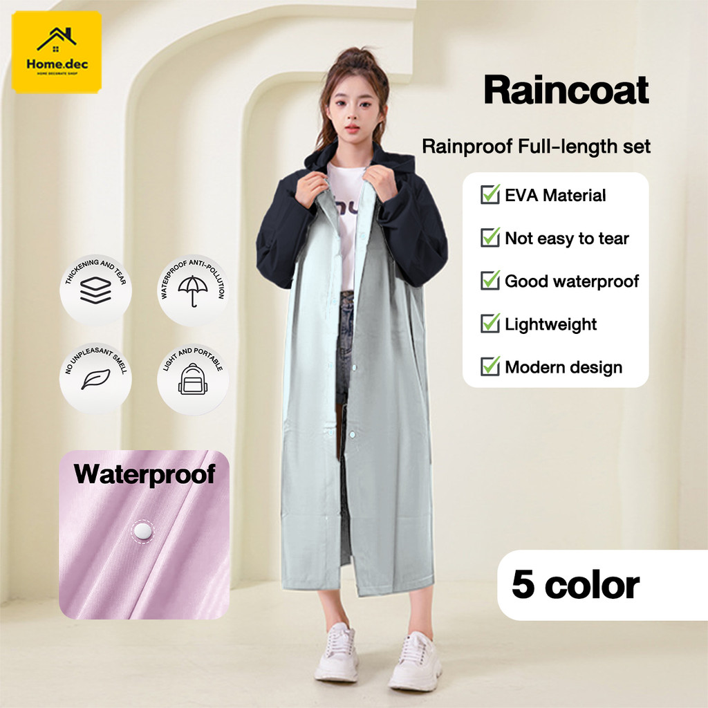 เสื้อกันฝนทูโทน เสื้อกันฝนแฟชั่น สไตล์เกาหลี เสื้อกันฝน แบบหนา รุ่น EVA ทันสมัย ราคาถูก น้ำหนักเบา พกพาสะดวก