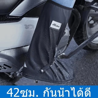 【พร้อมส่งจากไทย】 ถุงคลุมรองเท้ากันน้ำ คุณภาพดีกันน้ำ และทนต่อการสึกหรอ หนา พื้นรองเท้าเป็นยางดอกกันเลื่อน