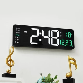 13 นิ้ว/16นิ้ว นาฬิกาดิจิทัล อิเล็กทรอนิกส์ แบบติดผนัง มีไฟแบ็คไลท์ Led แสดงวันที่ อุณหภูมิ ขนาดใหญ่ พร้อมรีโมตคอนโทรล66