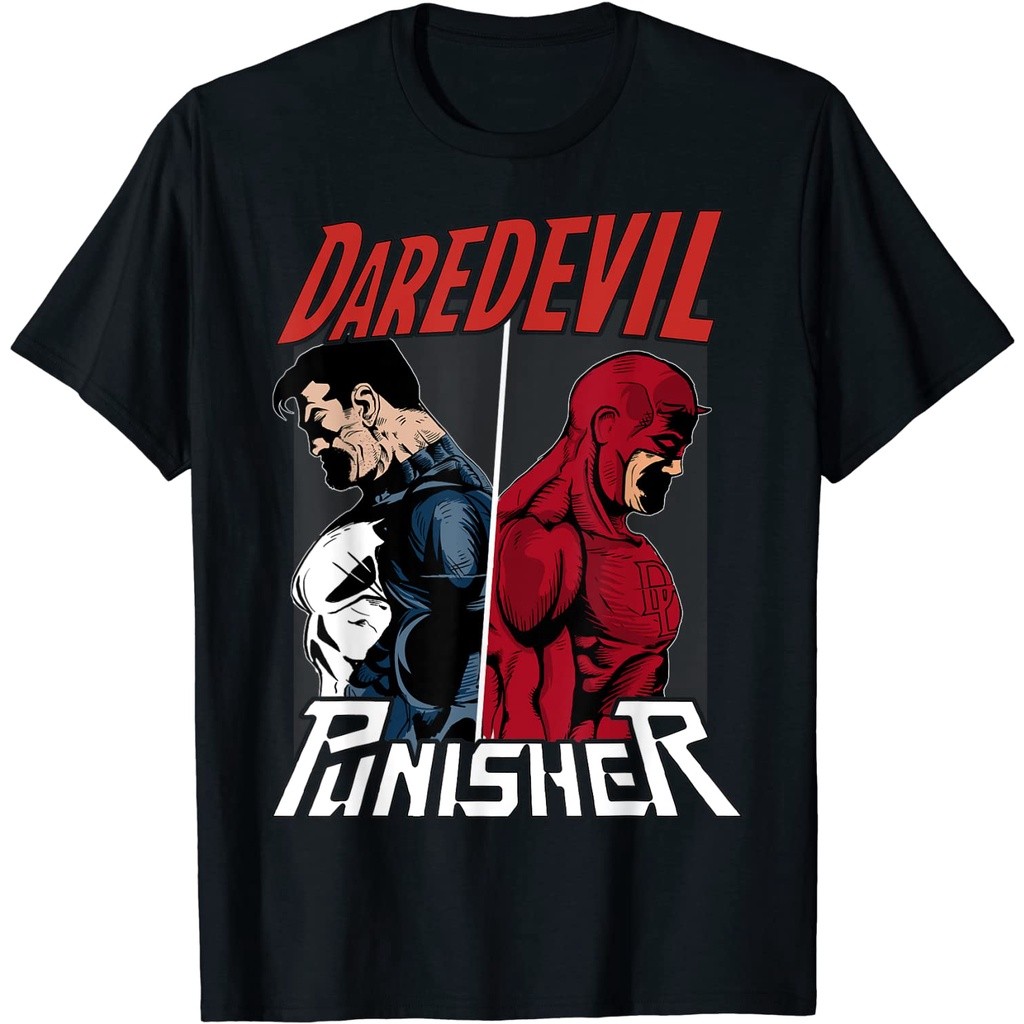 Marvel Daredevil The Punisher Only One Way Graphic T-Shirt Soft Thicken Premium