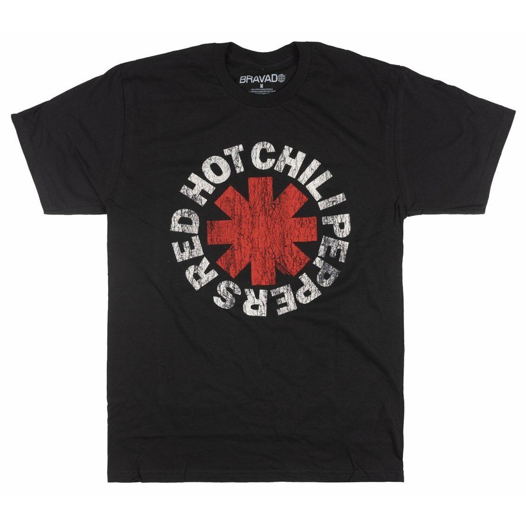 เสื้อยืดแขนสั้นสีพริกแดง ออกแบบโลโก้ RHCP Asterisk