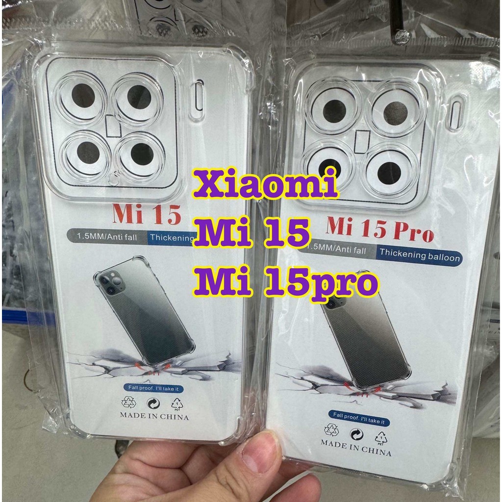 Xiaomi Mi15/Mi15pro พร้​อมส่งในเคสใสกันกระแทกคลุมกล้อง For Xiaomi Mi15/Mi 15pro