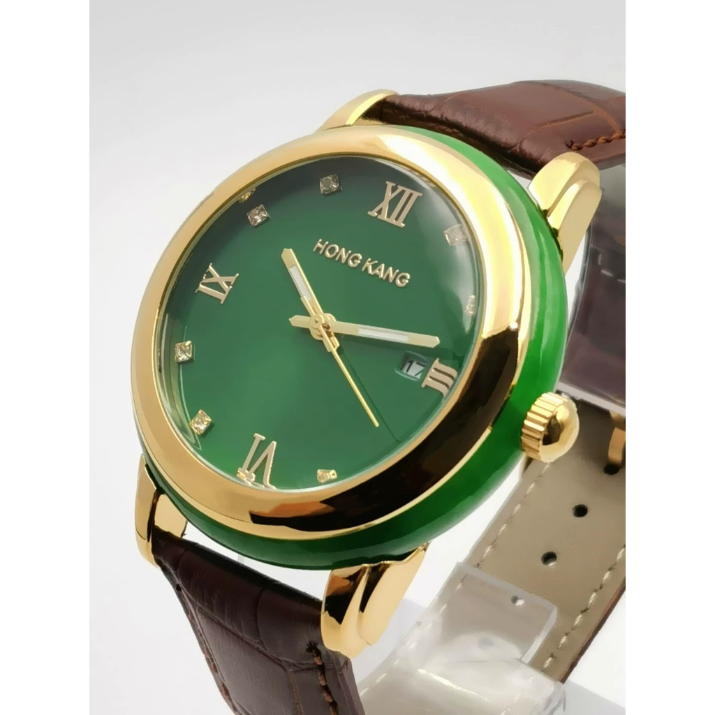 2025 ของขวัญสําหรับใช้ส่วนตัว ของแท้ Hetian หยกนาฬิกาหยกสีขาวธรรมชาติ Jasper นาฬิกาอัตโนมัติเต็มรูปแ