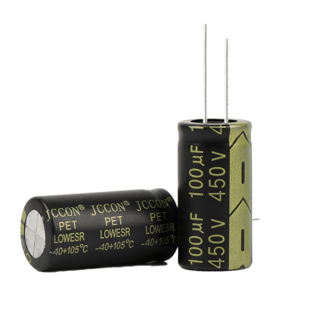 450v100uf 450v JOCCON สีดําทองสวิทช์อินเวอร์เตอร์ความดันเท้าอลูมิเนียม Electrolytic Capacitor 18x35