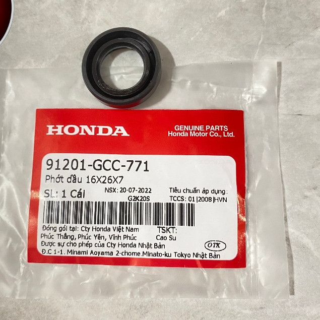 VISION FIRE WHEEL SIM - ราคา 1 PAIR OF 1 SEAL + 1 SIM - สินค้า ZIN ของแท้ - 91301K44V00 - 91201K44V8