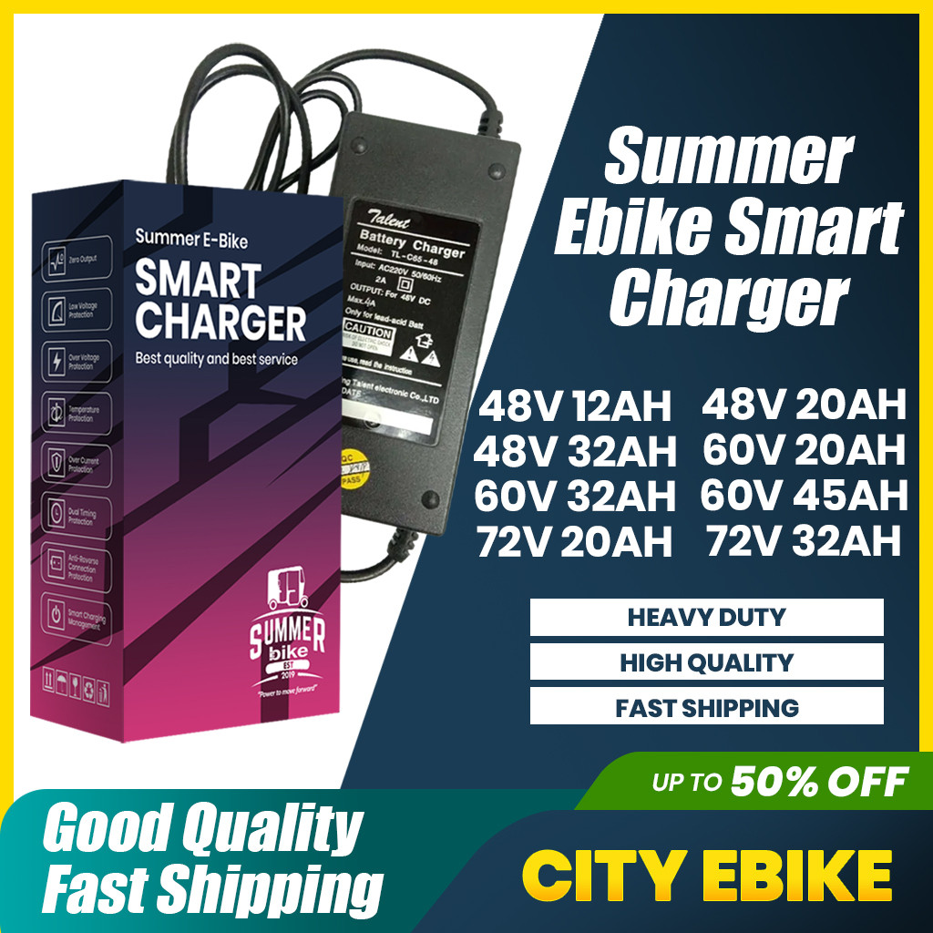 Ebike Charger รองรับหลากหลายขนาดแบตเตอรี่ 48V-72V