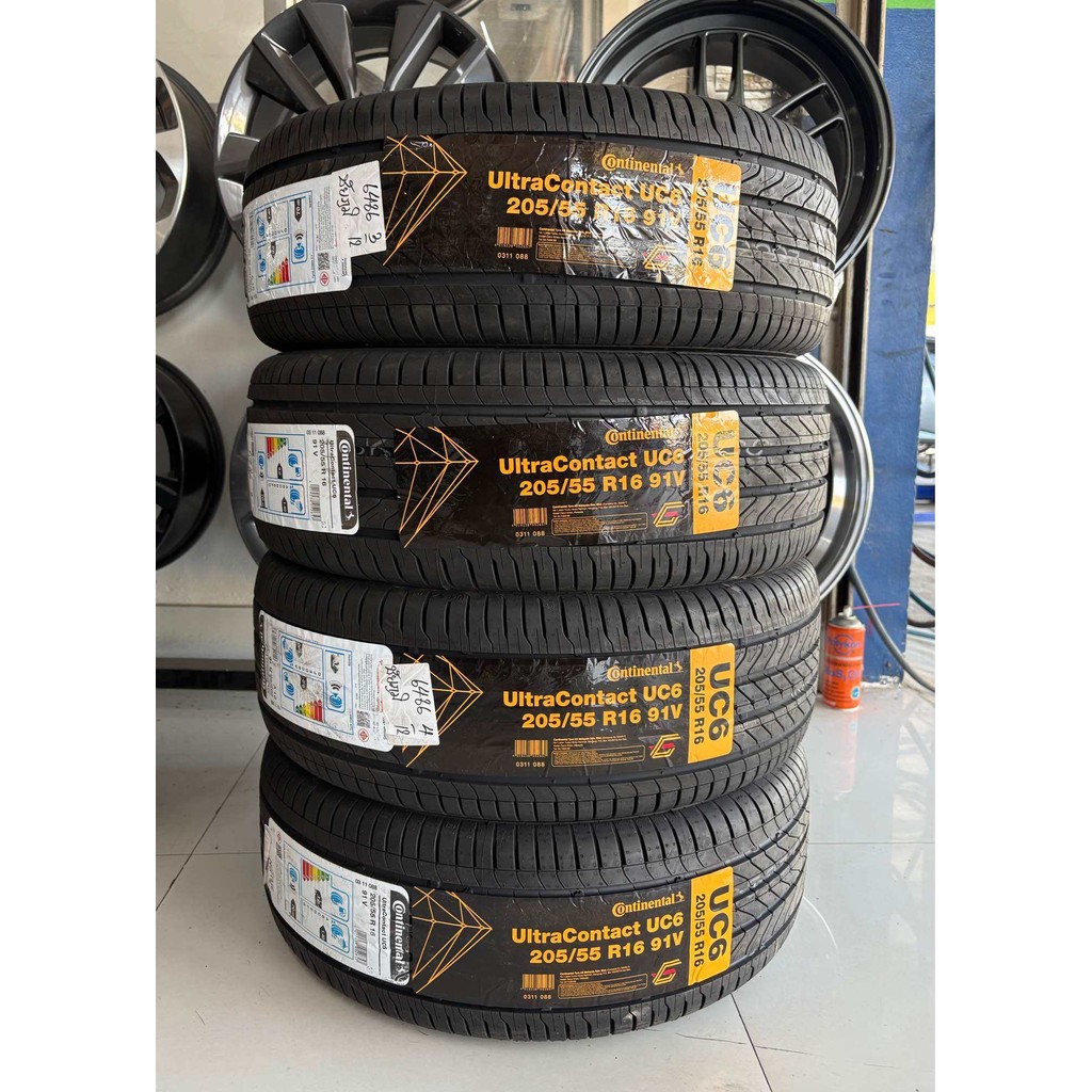 205/55R16 91V Continental Uc6🥇 ยางใหม่ปี25😍ราคาโปร4เส้น✅ แถมจุ๊บลมยาง👍 มีรับประกันนาน7ปี