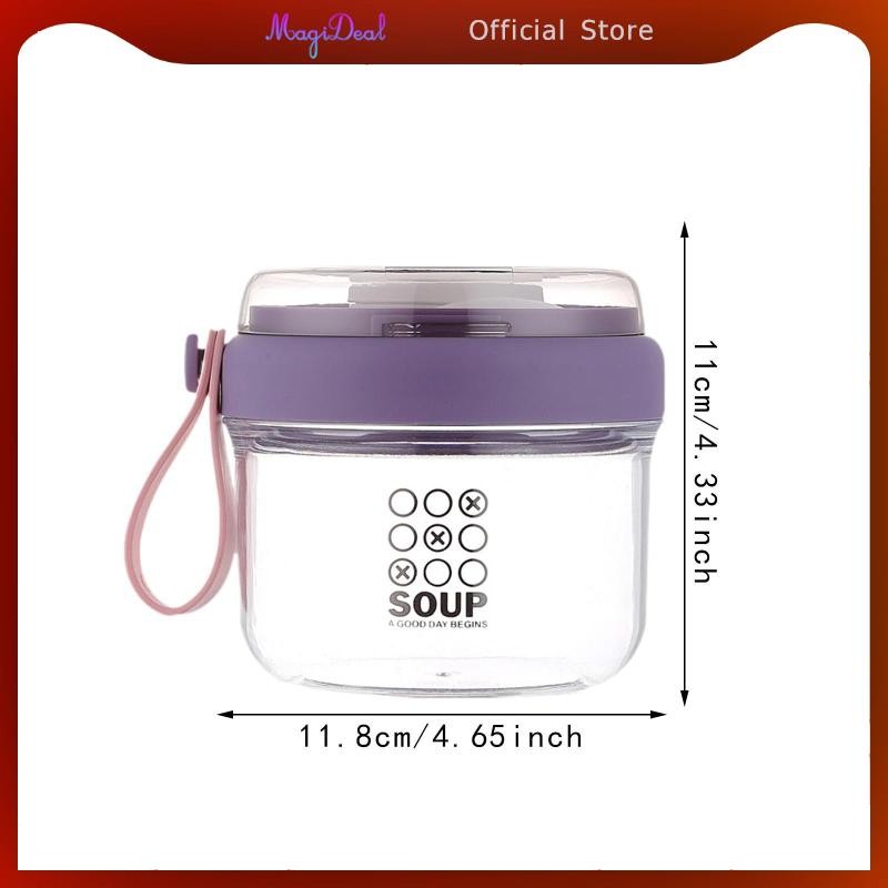 MagiDeal Salad Cup Overnight Oats Containers Oats Jars รูปที่ 4