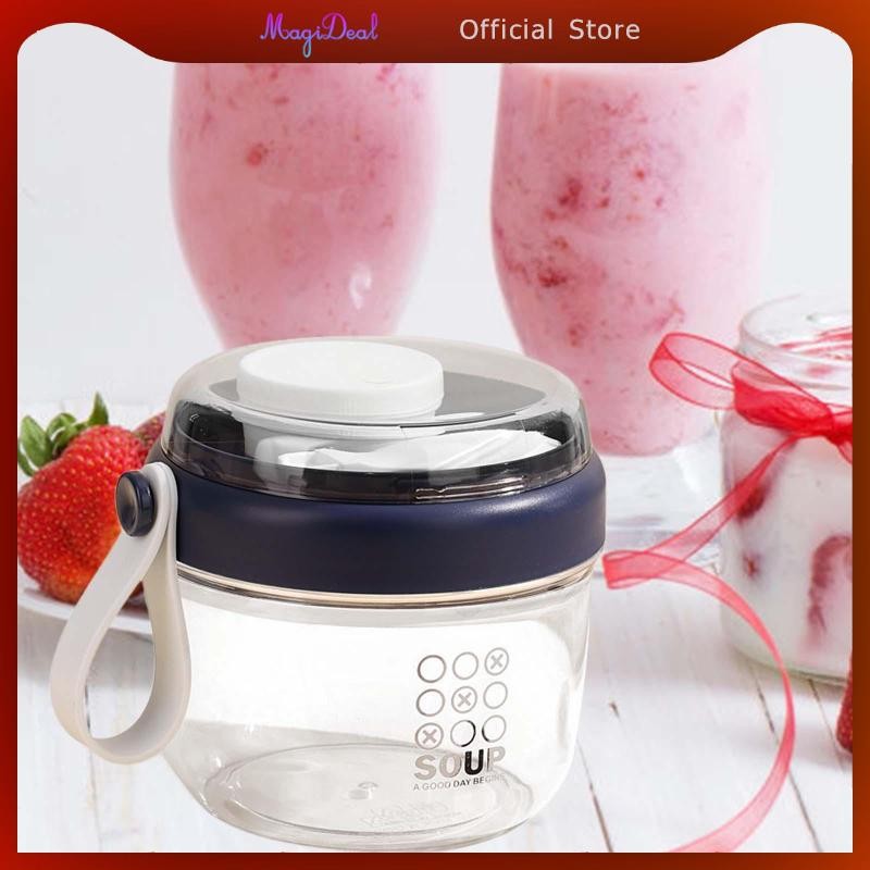 MagiDeal Salad Cup Overnight Oats Containers Oats Jars รูปที่ 7