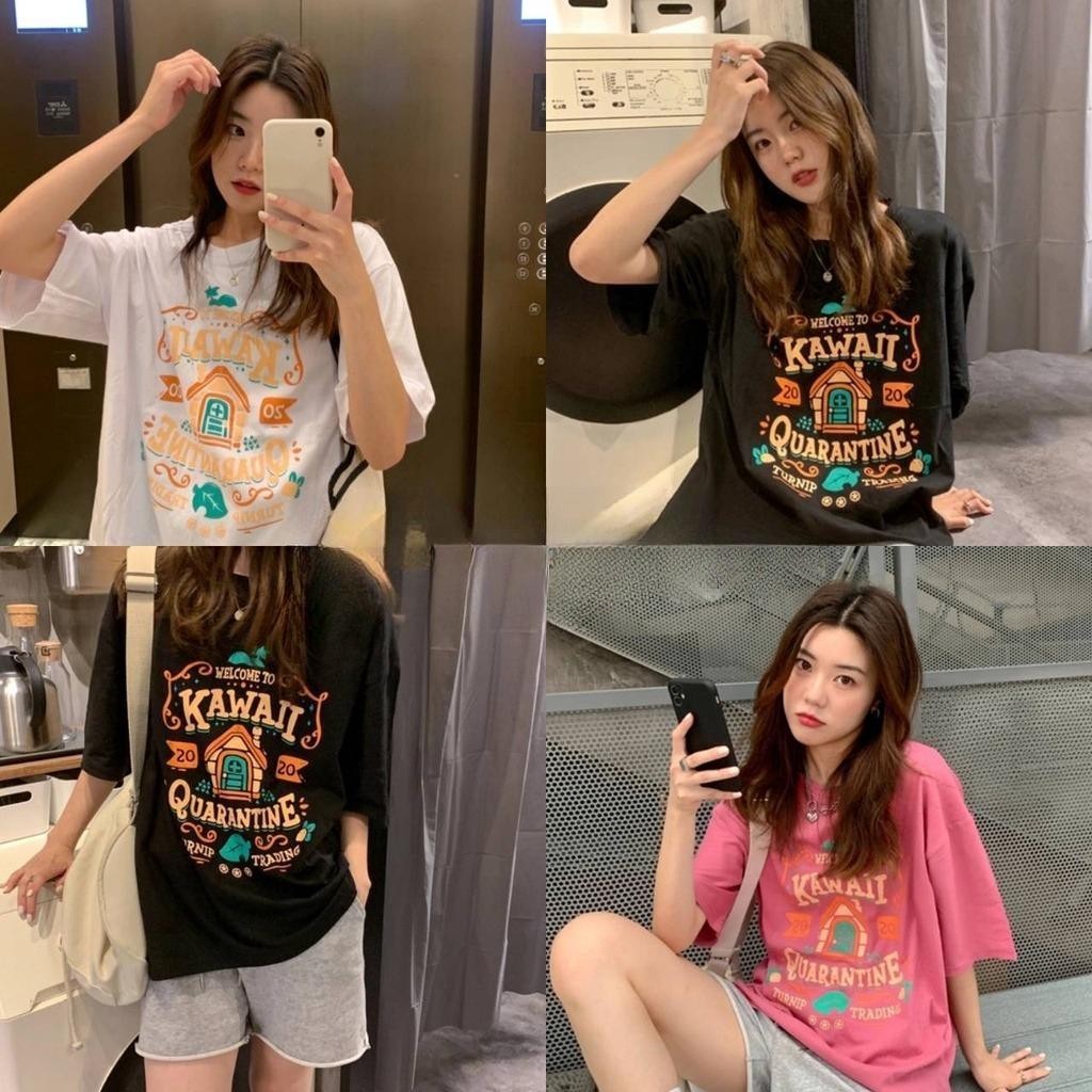 (จัดส่งตลอด 24 ชั่วโมง）Angle Official  เสื้อยืดโอเวอร์ไซส์  ทรงหลวม ใส่สบาย ผ้านิ่ม ผ้าฝ้าย 100%