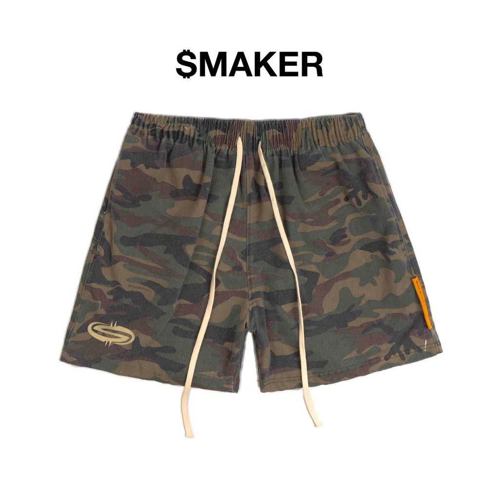 [SKMAKER] Short KHAKI SHORTS ลายทหาร - LOGO KHAKI SHORTS IN CAMO