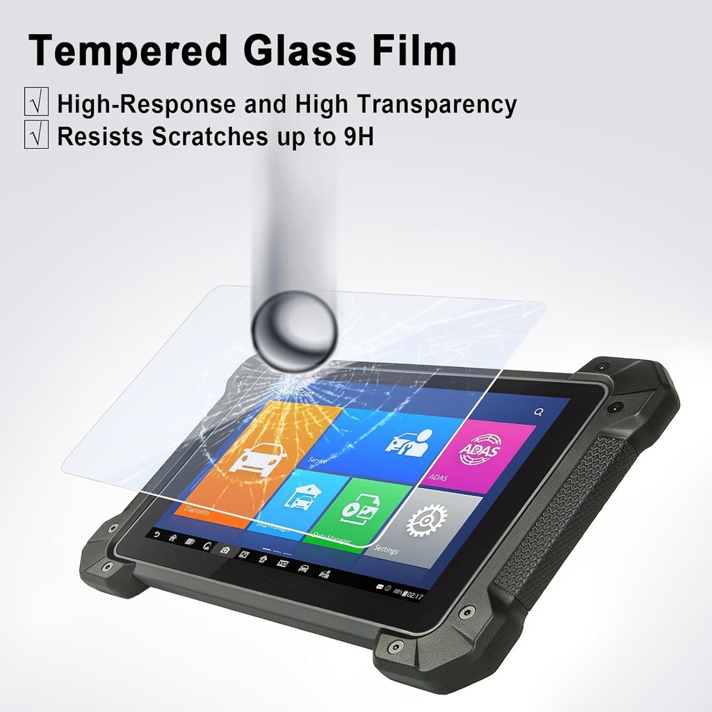 2 Pack เข้ากันได้กับ Autel MK900BT/MK900/Mk900TS กระจกนิรภัยป้องกันหน้าจอสําหรับ Autel Mx900/Mx900TS