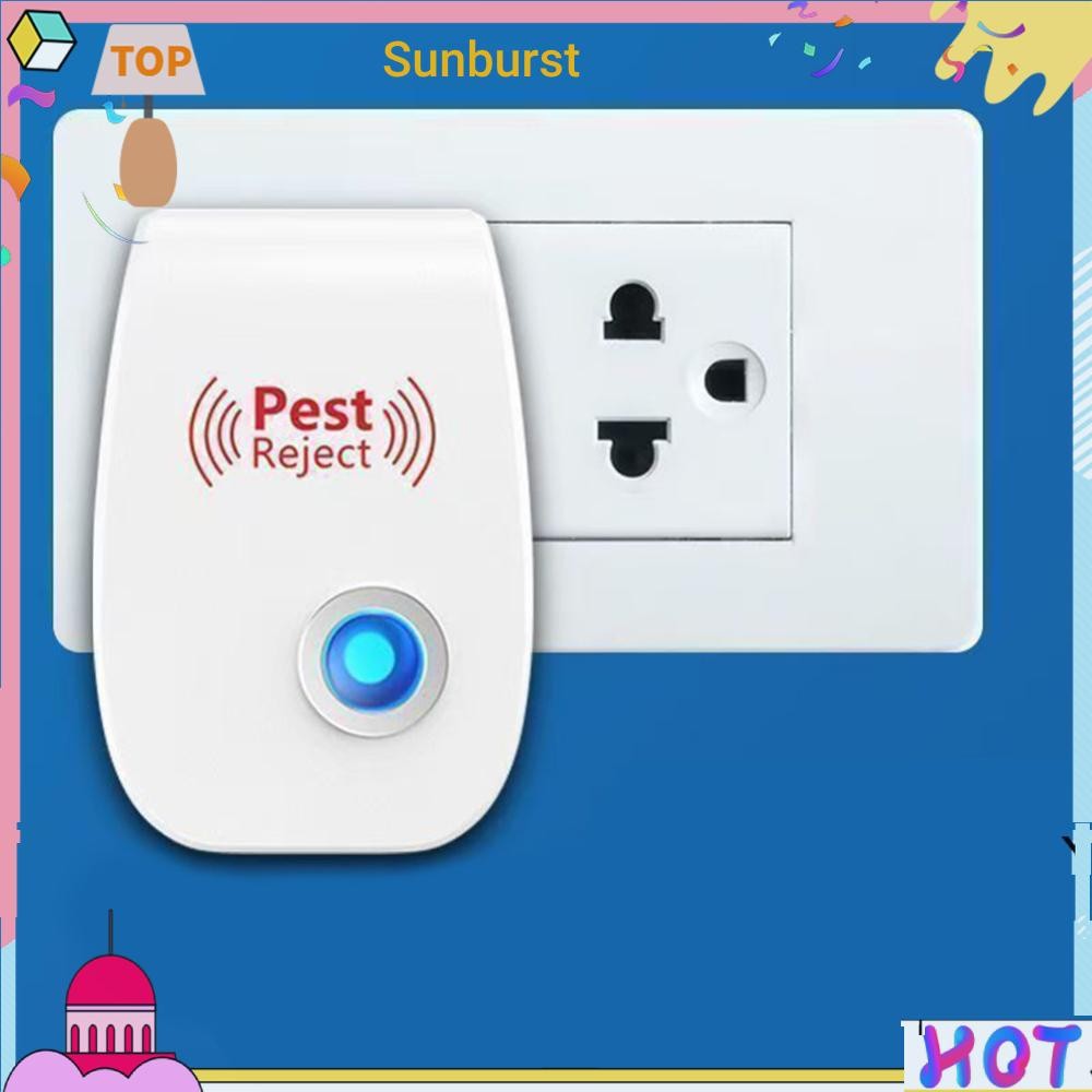 6 ชิ้น Ultrasonic Pest Repeller แมลง Bug Repeller สําหรับ Home Basement Attic Garage [Sunburst11.th]