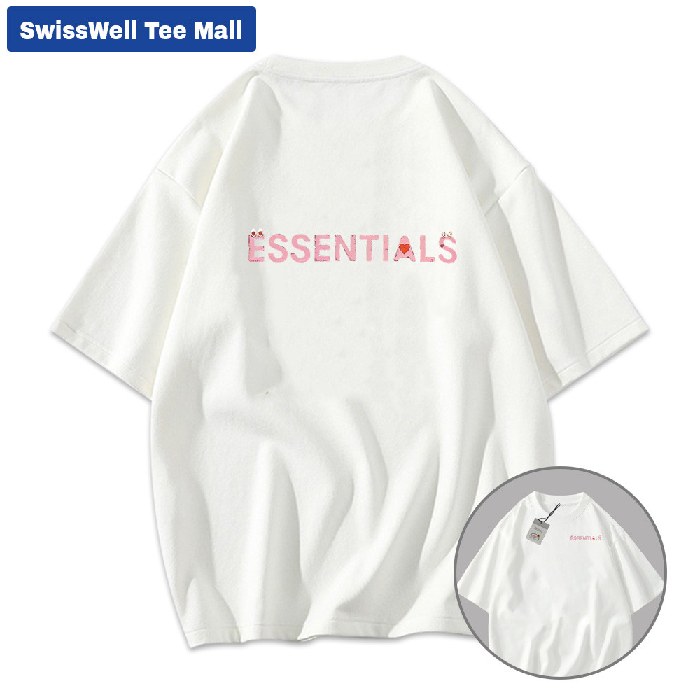 SwissWell ผ้าฝ้าย Cotton 100% 💧 แขนสั้นสวมใส่ได้ทุกโอกาส ดีไซน์ Oversize มีหลายไซซ์ Unisex การพิมพ์ทนทาน พร้อมส่ง Y19